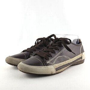 Marithé Francois Gibaud‎ Men's Brown Leather Lace Up Sneakers Size 8.5